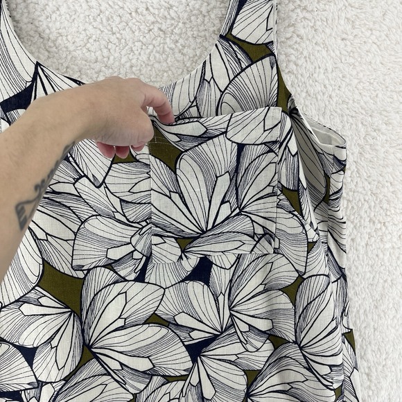 Banana Republic Shift Dress Women's Size XL Linen Tropical Resortwear Short NWT - Picture 4 of 9